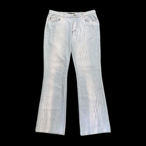 Roberto Cavalli Just Cavalli Wavy Tiger Stripe Denim Jeans